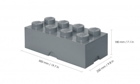 Lego, pojemnik klocek Brick 8 - Ciemnoszary (40041754)